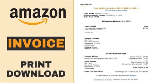 how do i print an invoice from amazon